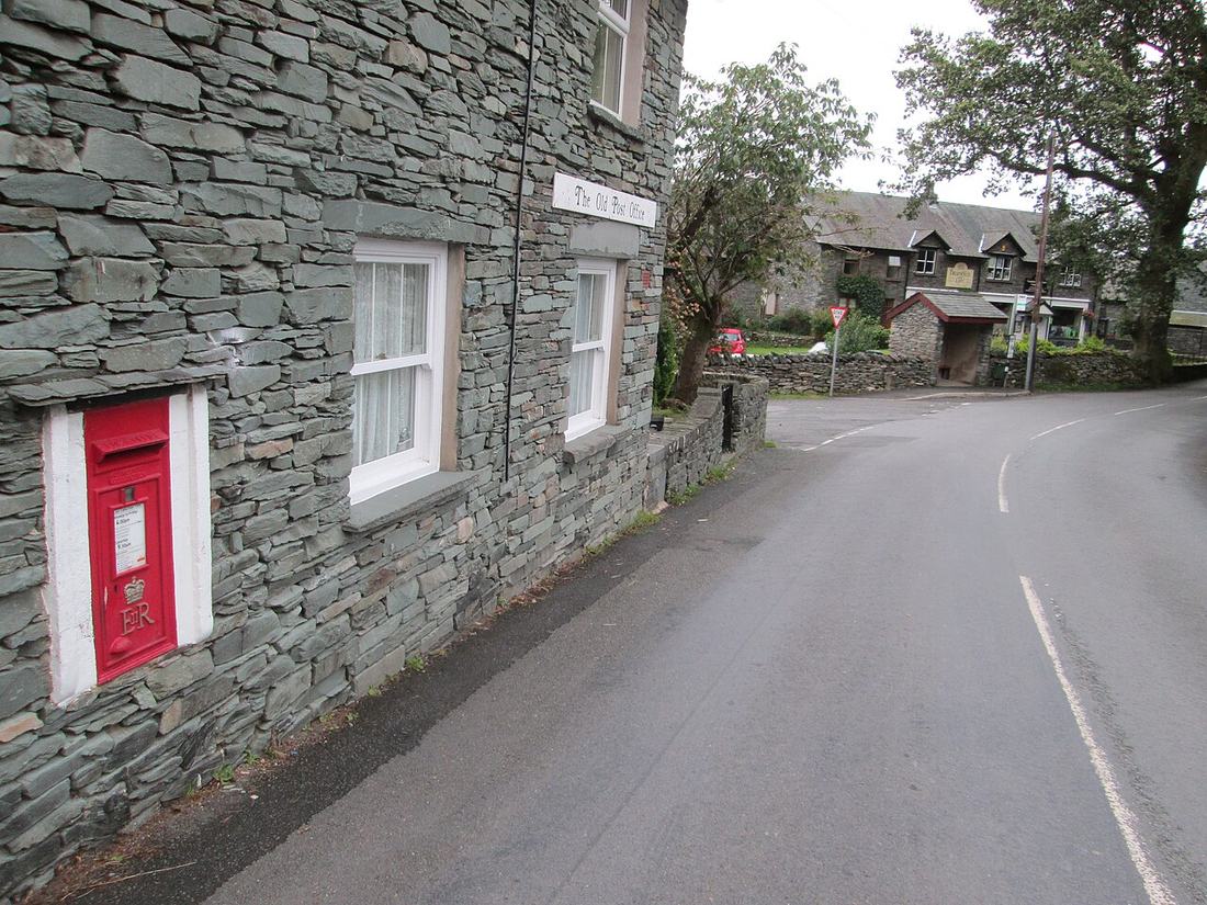 A letter box on a road in Chapel Stile