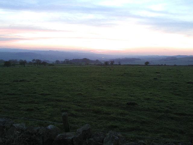 A field at sunset